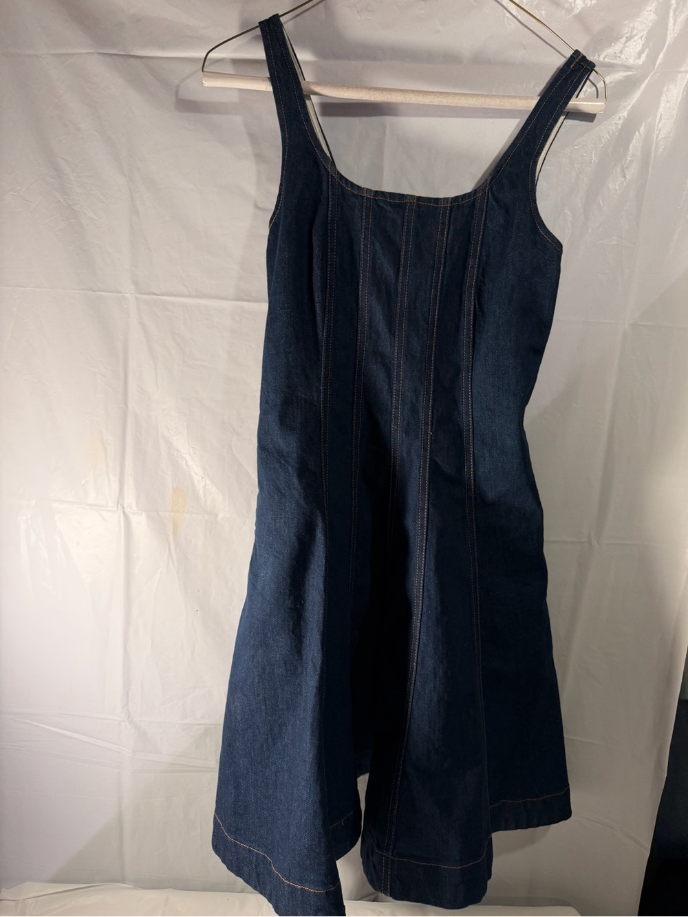 Kate Spade Dark Blue Denim One-Piece Jumper Dress size 00 small
